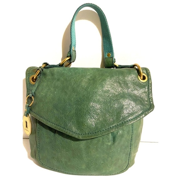 Fossil Green Leather hobo Handbag - Picture 1 of 10